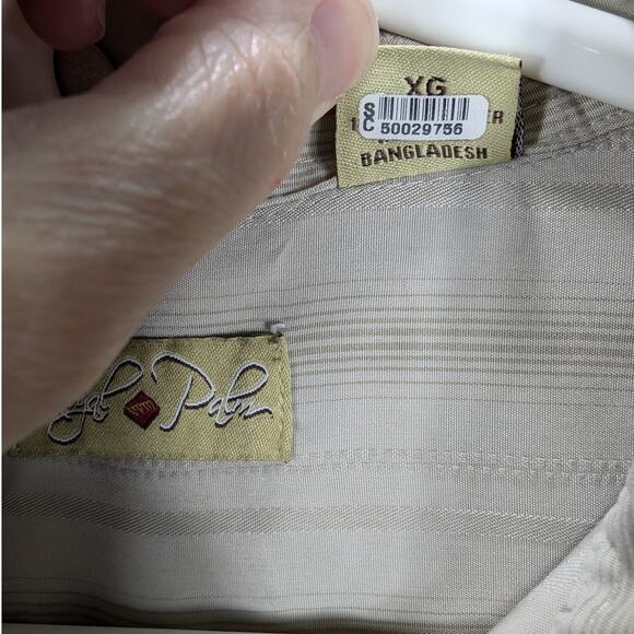 Royal Palm Shirt Mens Extra Large Bowling Cuban Cabana Camp Button Up Retro Vtg - Picture 6 of 7